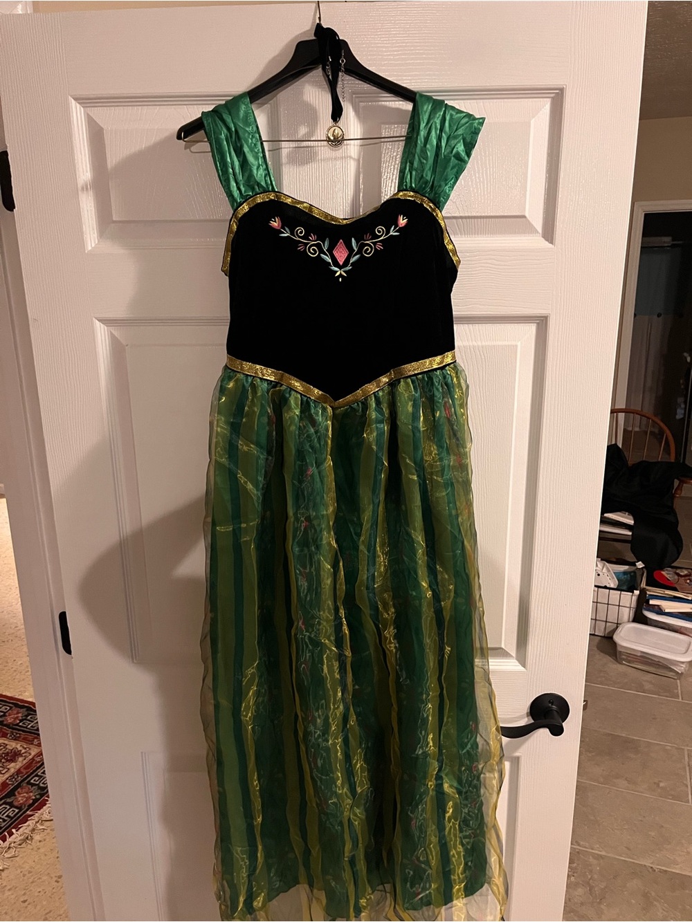 Adult Princess Anna Frozen Costume, Dress and Necklace Large - Picture 2 of 5